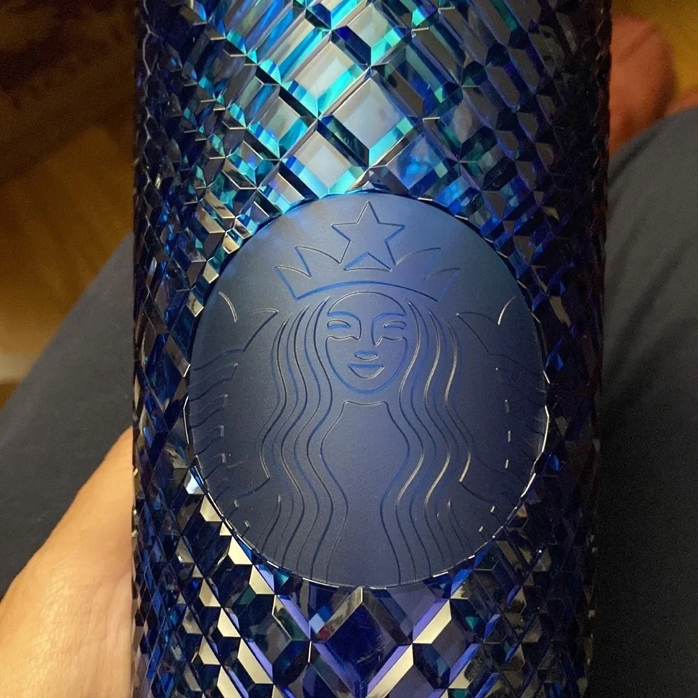 New Starbucks 2022 Holiday Blue Jeweled Venti Cup 24oz